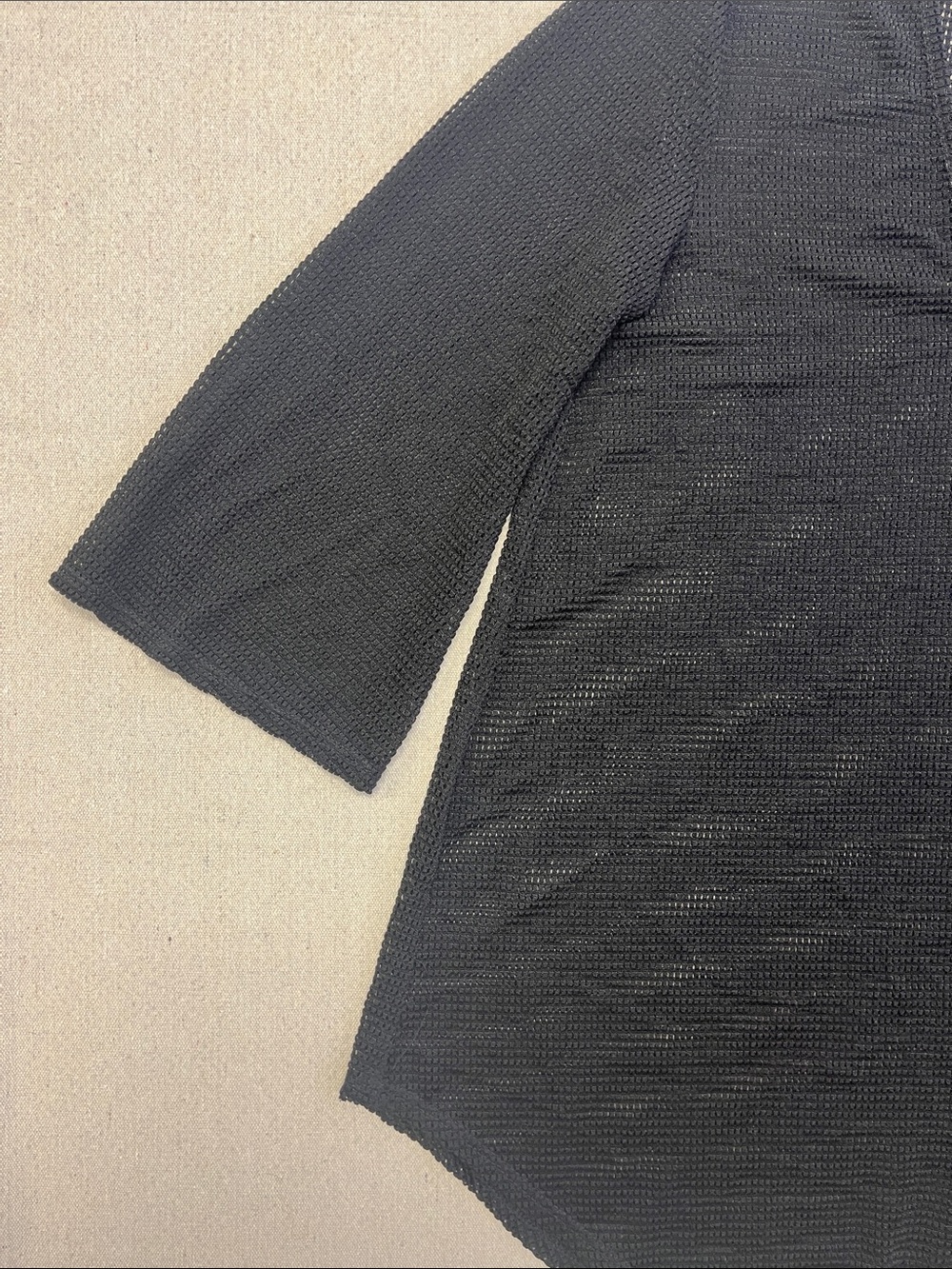Jordan Taylor Black Mesh Swim Cover Up Tunic Top Size Medium - Picture 4 of 9
